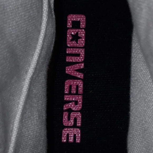 Lace Up Pink and Grey Converse- 8 - Picture 5 of 11